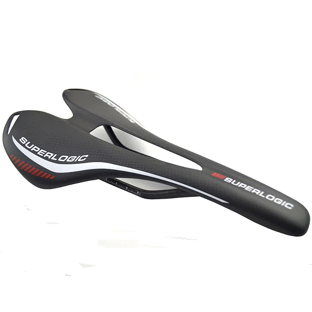 Hot Selling Full Carbon Brazed Black and White Road Mountain Bike Saddle