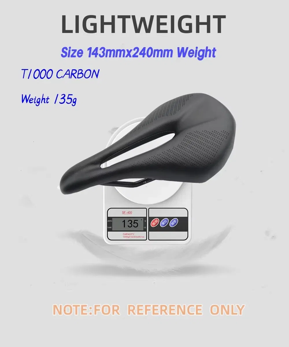 Leather Carbon Saddle MTB/Road 143/155mm Bike Saddle Super Light Leather Carbon Cushions Carbon Rails Bicycle Seat Bike Seat