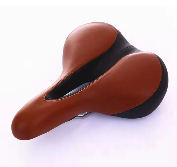 Leather Sponge Steel Spring High Quality Bicycle Saddle