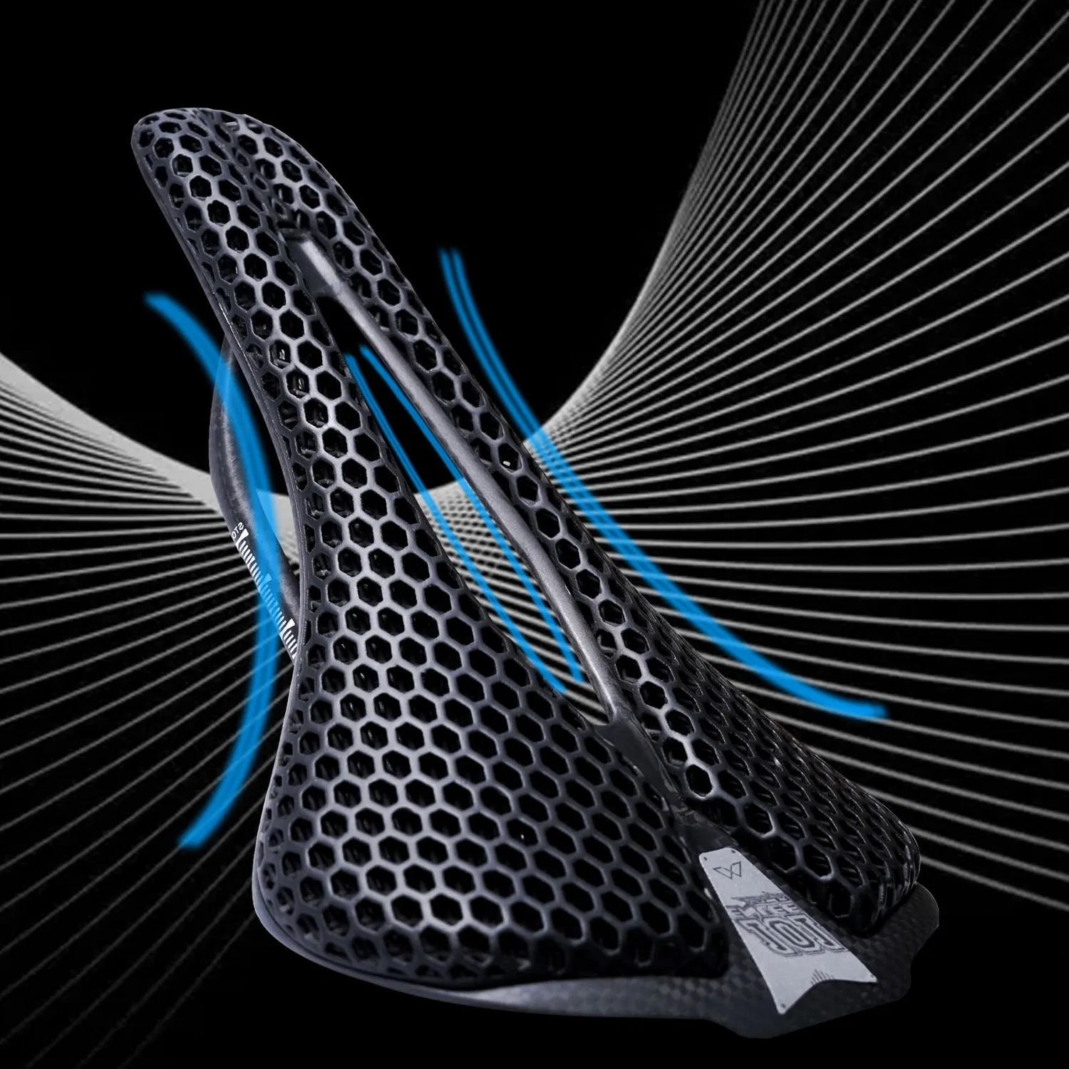 OEM 3D Technology Printed Nylon Carbon Fiber Road Mountain Bike Honeycomb Saddle