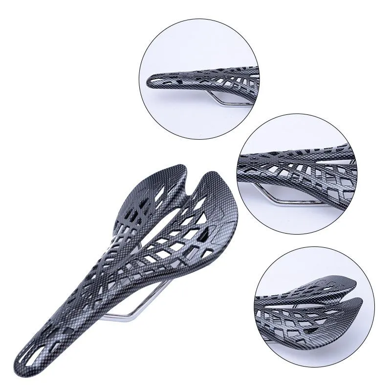 OEM Spider Carbon Fiber Textured Ultralight Mountain Bike Saddle